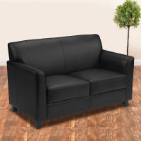 Flash Furniture HERCULES Diplomat Series Black Leather Love Seat BT-827-2-BK-GG